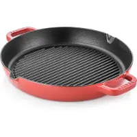 Silver grill pan - 30 cm - 2.5 litre - Fonte - 4 couches de revêtement émaillé