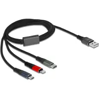 DeLOCK 87277 USB Ladekabel 3in1 Lightning/Micro USB/USB Type-C 1m