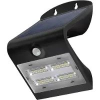 Goobay Applique murale solaire LED avec détecteur de mouvement 3,2 W noir