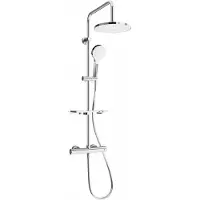 Mexen KT05 ensemble de douche apparent avec pomme de douche et mitigeur thermostatique, chrome/blanc - 771500593-00