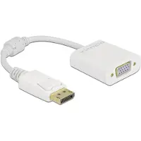 DeLOCK Adapter DisplayPort 1.2 Stecker zu VGA Buchse weiß