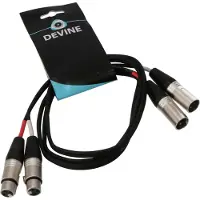 Devine MIC1002/1.5 câble micro 2x XLR femelle - 2x XLR mâle 1,5 mètre