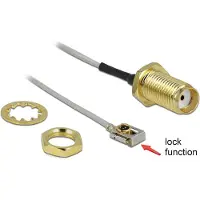 DeLOCK Câble d'antenne SMA vers MHF I LK, à encastrer, 20cm (Câble d'antenne)