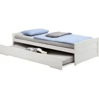 Idimex Lit Gigogne Lorena 1 Personne Tiroir Lit Fonctionnel 90 X 190 Cm Pin Massif Lasur? Blanc