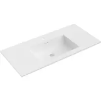 Mexen Otis lavabo à encastrer dans le plan de travail, 101 x 46,5 cm, blanc mat - 25181001