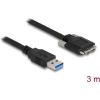 DeLOCK Câble USB 3.0 Type-A mâle vers Type Micro-B mâle avec vis 3