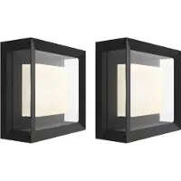 Philips Hue Econic Applique Murale White and Color Noir Moderne Lot de 2