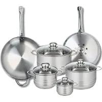 Elo Ensemble de 2 Poêles de cuisson 28 et 32 cm et 4 faitouts 12, 16, 20 et 24 cm Profi Brillant