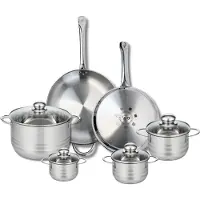 Elo Ensemble de 2 Poêles de cuisson 28 et 32 cm et 4 faitouts 12, 14, 16 et 24 cm Profi Brillant