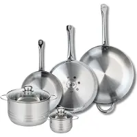 Elo Ensemble de 3 Poêles de cuisson 24, 28 et 32 cm et 2 faitouts 12 et 20 cm Profi Brillant