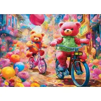 Master Pieces Puzzle Colorize - Ours en Peluche au Pays des Merveilles - 1000 pièces
