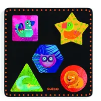 Djeco Puzzle Puzzle en Bois - Geochic - Moins de 10 pièces