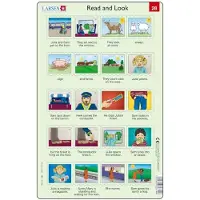 Larsen Puzzle 2 Puzzles Cadres - Apprendre l'Anglais : Read and Look 27-28 (en Anglais) - 10 à 25 pièces