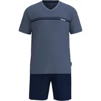 Tom Tailor Pyjama court bleu nuit / saphir / blanc