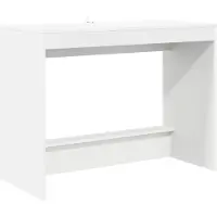 vidaXL Bureau de chevet en bois blanc 100 x 45 x 75 cm