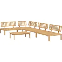 vidaXL Ensemble de 5 canapés de jardin en palettes en bois massif d'acacia