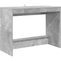 vidaXL Bureau de chevet, gris béton, aggloméré, 100 x 45 x 75 cm