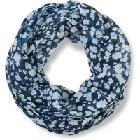 Tom Tailor Écharpe tube bleu foncé / blanc cassé
