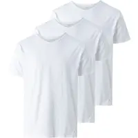 Tommy Hilfiger Um0um03929 Short Sleeve V Neck Base Layer 3 Units Blanc 2XL Homme
