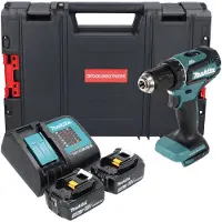 Makita DDF 485 SFJ-R perceuse/visseuse sans fil 18 V 50 Nm sans balais + 2x accu 3,0 Ah + chargeur + RHINO