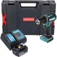 Makita DDF 485 SF1J-R Perceuse-visseuse sans fil 18 V 50 Nm Brushless + 1x batterie 3,0 Ah + chargeur + RHINO