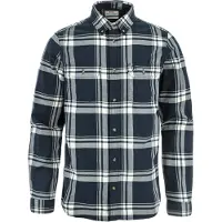 Fjällräven - Chemise en coton biologique - Övik Lite Flannel Shirt M Dark Navy Chalk White pour Homme en Coton - Taille M