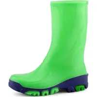 Ladeheid Bottes en caoutchouc pour enfants (filles et garçons) LARB015 (vert fluo et bleu marine, taille 29)