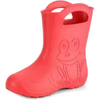 Ladeheid Femme Bottes de pluie plumeuses Eva LA-CA-09 (Corail, 36/37 UE)