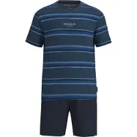 Tom Tailor Pyjama court bleu / blanc