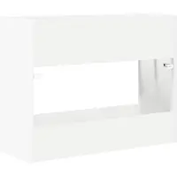 vidaXL Porte-Parapluie Blanc 65 X 24 X 50 Cm Bois D'ingénierie