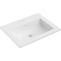 Mexen Otis lavabo encastré dans le plan de travail 61 x 46,5 cm, blanc mat - 25186001