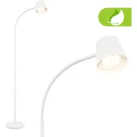 Briloner Cielo LED Lampadaire sans fil, Variable, tactile, recharge USB-C, sans fil, blanc, 126,5 x 21 cm