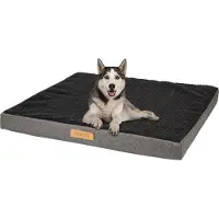 Dogeste Matelas orthopédique pour chien 90x70 cm taille XL – gris-noir