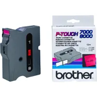 Brother TX-451 - (24 mm) - Noir sur rouge - Ruban