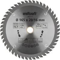 Wolfcraft 1 lame de scie circulaire HM 48 dents ø165x20/16 mm