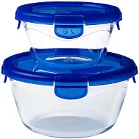 Pyrex Plat à Four Pyrex Cook & Go Rond avec Couvercle (Set de 2)