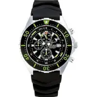 Chris Benz Montre Femme, Homme, Mixte CB-C300-G-KBS Chronographe, Montre de plongéeVert, Noir