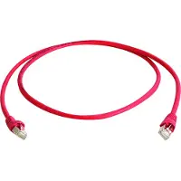 Telegärtner Câble patch S/FTP Cat.6A 10/100/1000BT, crossover, rouge, 2 m