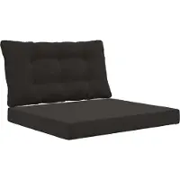 vidaXL Coussin De Canapé D'extérieur 2 Pcs Noir Polyester