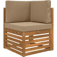 vidaXL Coussin de canapé d'extérieur 3 pcs Taupe Polyester