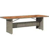 vidaXL Ensemble de jardin pour repas, 9 pièces, gris et marron, en résine tressée