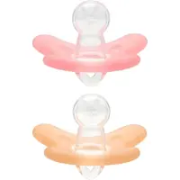 Difrax Sucettes Silicone 6-12M Natural Fit – Lot de 2 Tétines Durables – Framboise-Caramel 2 pc(s) Sucette(S)