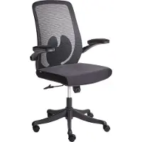 Beliani Chaise De Bureau Overlord Tissu Noir