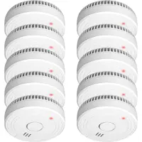 Elro FS1801 Détecteur de fumée - Conforme à la norme européenne EN14604 - 10 pièces