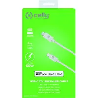 Celly USB-C - Câble Lightning 60W MFI 1m