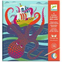 Djeco Jeu créatif à gratter « Faune marine »,