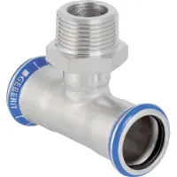 Geberit 31464 Mapress, pièce en T en acier inoxydable avec FM