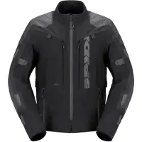 Spidi Veste de moto textile imperméable Frontier Pro H2OUT, noire, taille L