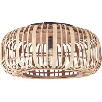 Brilliant Plafonnier naturel WOODROW | Plafonnier style boho avec abat-jour en bambou Ø 50 cm | 1x E27 douille max. 60W | métal/bambou