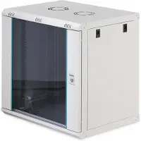 Digitus 12HE Wandgehäuse, Dynamic-N 600 x 450 mm, unmontiert, grau (12 HE, Rack 19 pouces), Armoire serveur, Gris